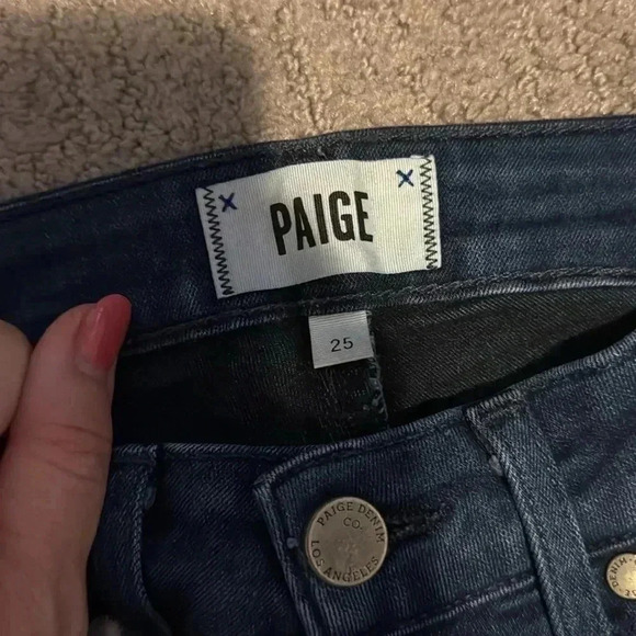 PAIGE Hoxton Ultra Skinny Jeans Womens Sz 25 Ankle Medium Wash Designer Classic - Picture 2 of 11